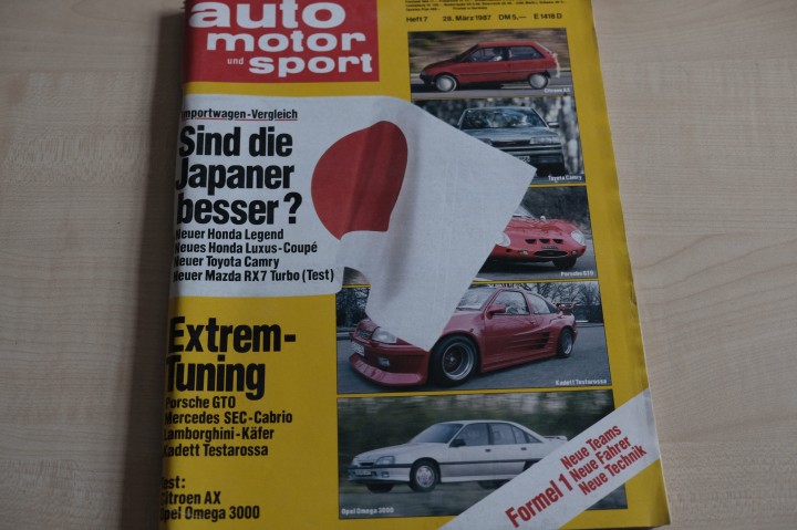 Deckblatt Auto Motor und Sport (07/1987)